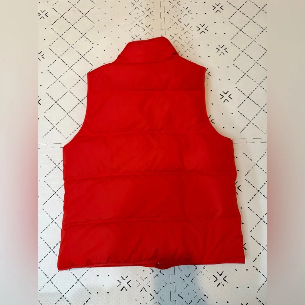 J. Crew Factory puffer‎ Dawn zip up vest in bright red S